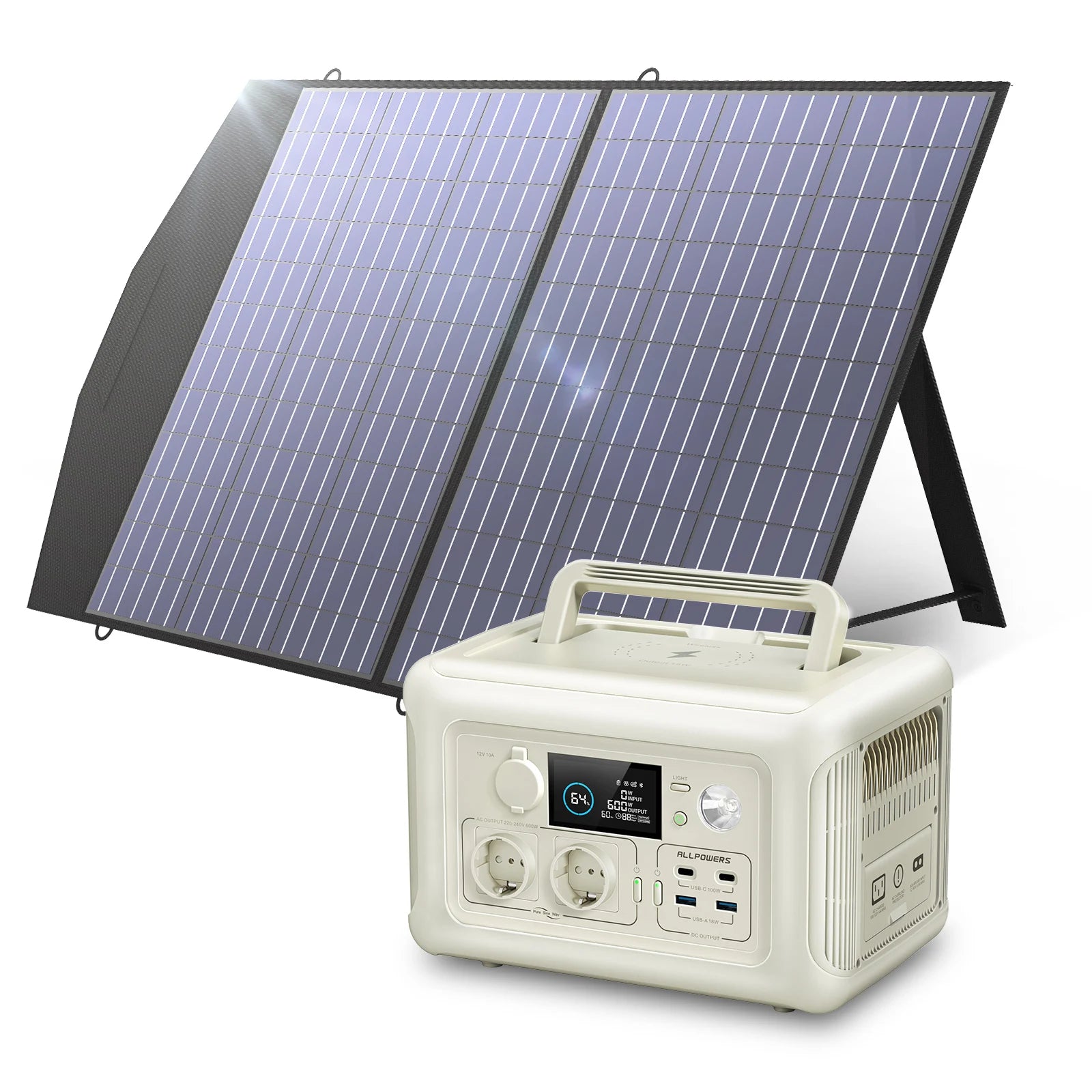 Solar generator with solar panels - Horizon Survival Co