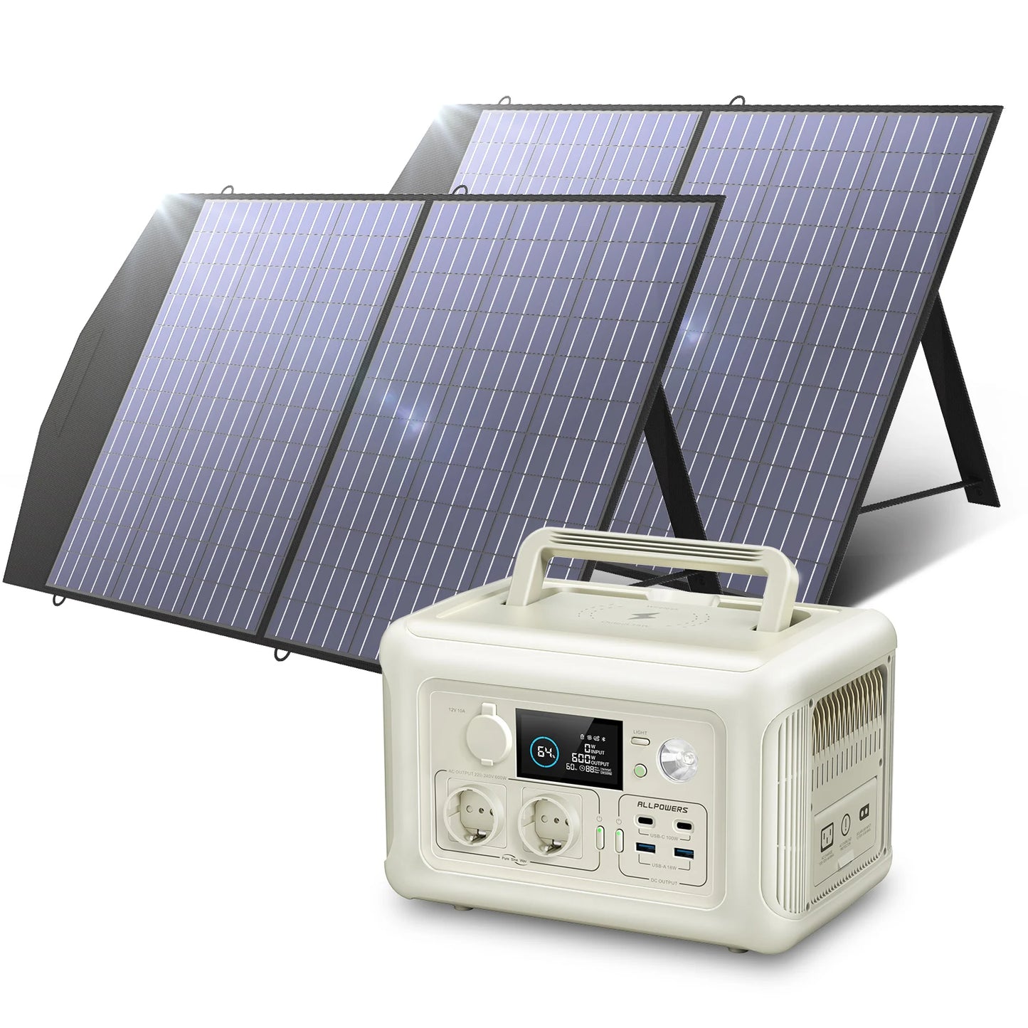 Solar generator with solar panels - Horizon Survival Co