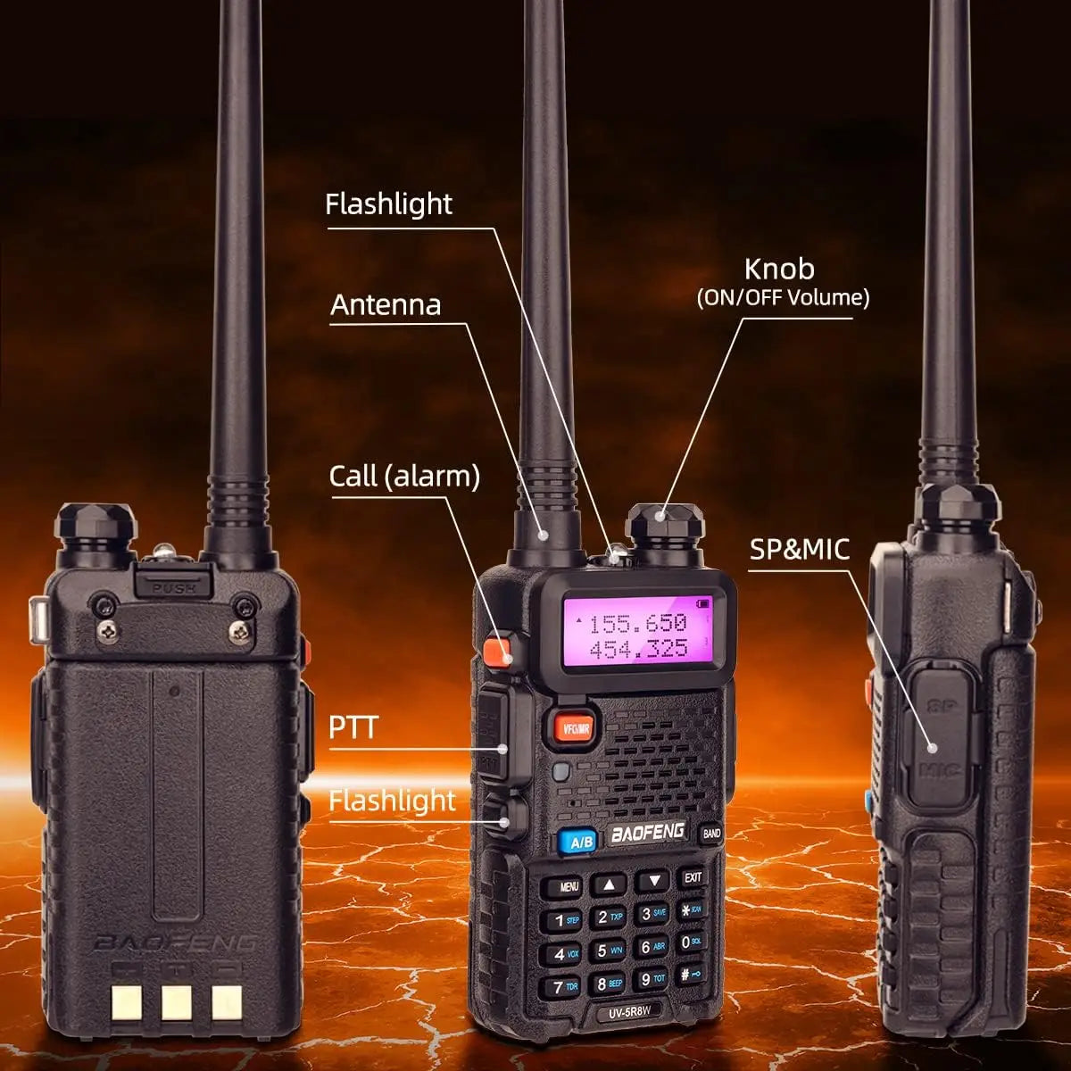 UV-5R 8W High Power Walkie Talkie | Horizon Survival Co.