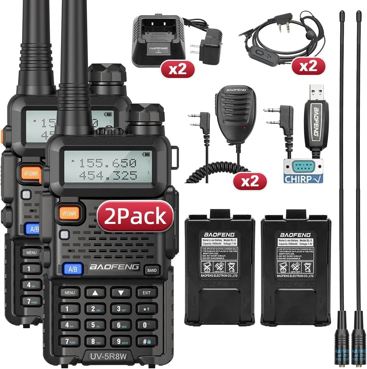 UV-5R 8W High Power Walkie Talkie | Horizon Survival Co.