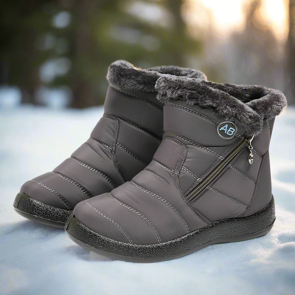 Grey boots for women, winter boots